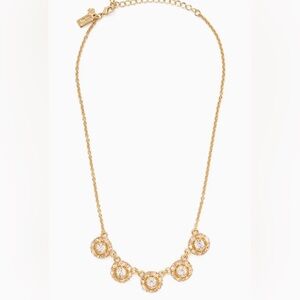 NWT Luxury Minimalist Kate Spade Putting On The Ritz Crystal Flower Necklace